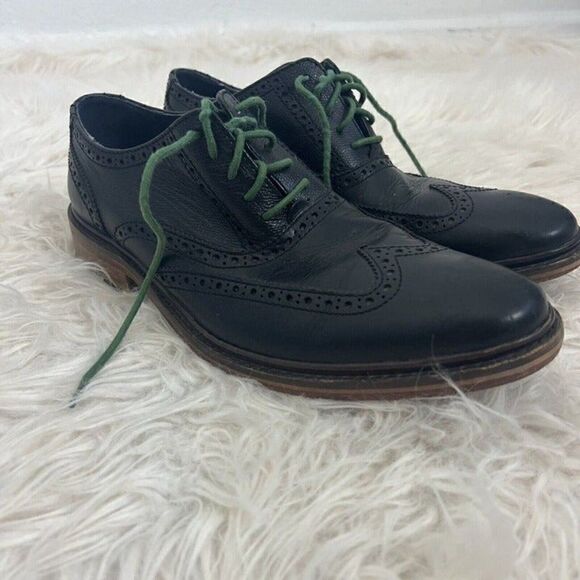Cole Haan 'Colton' Wingtip Oxfords Derby Black Size 10.5 M Mens Leather Shoes - Picture 10 of 12